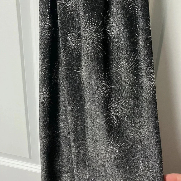 Vtg Jump Wendye Chaitin Lurex Metallic Sequin Sparkling Prom Halter Maxi Dress - Picture 2 of 8